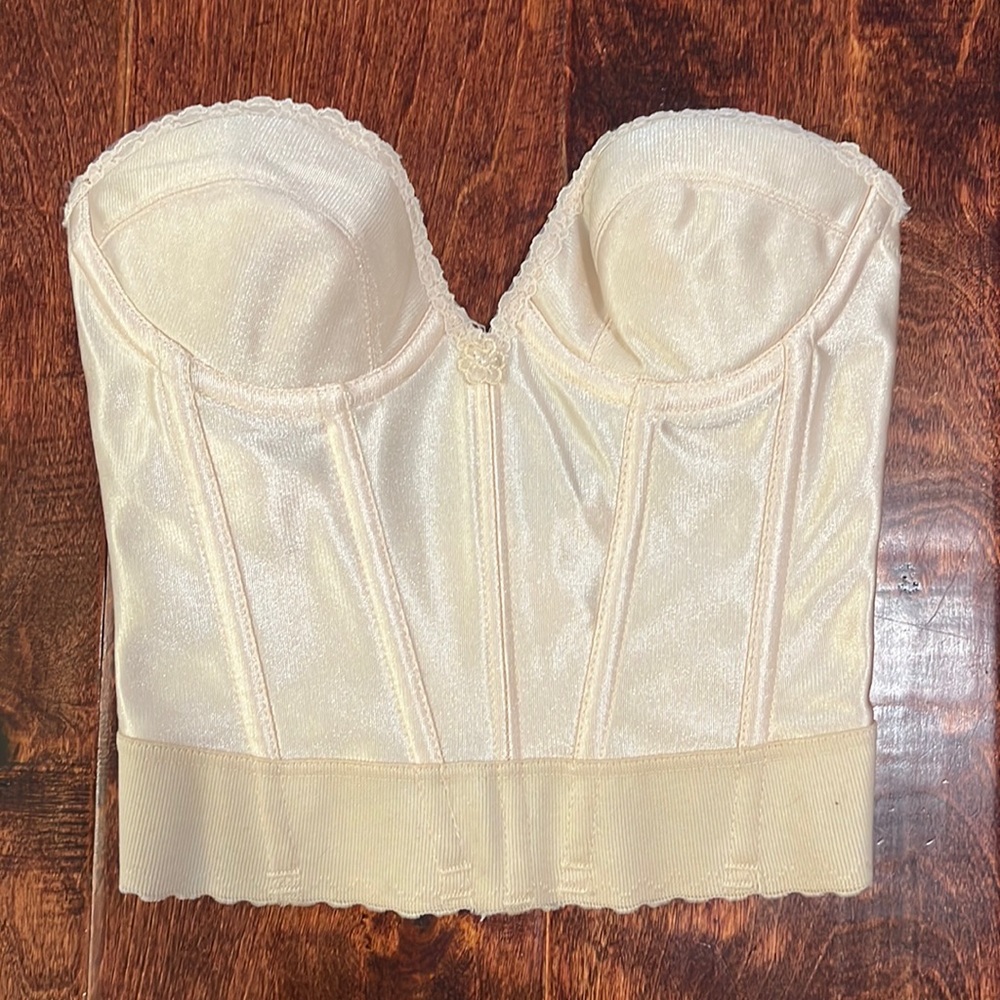 Cream Vintage Bustier Bra Top